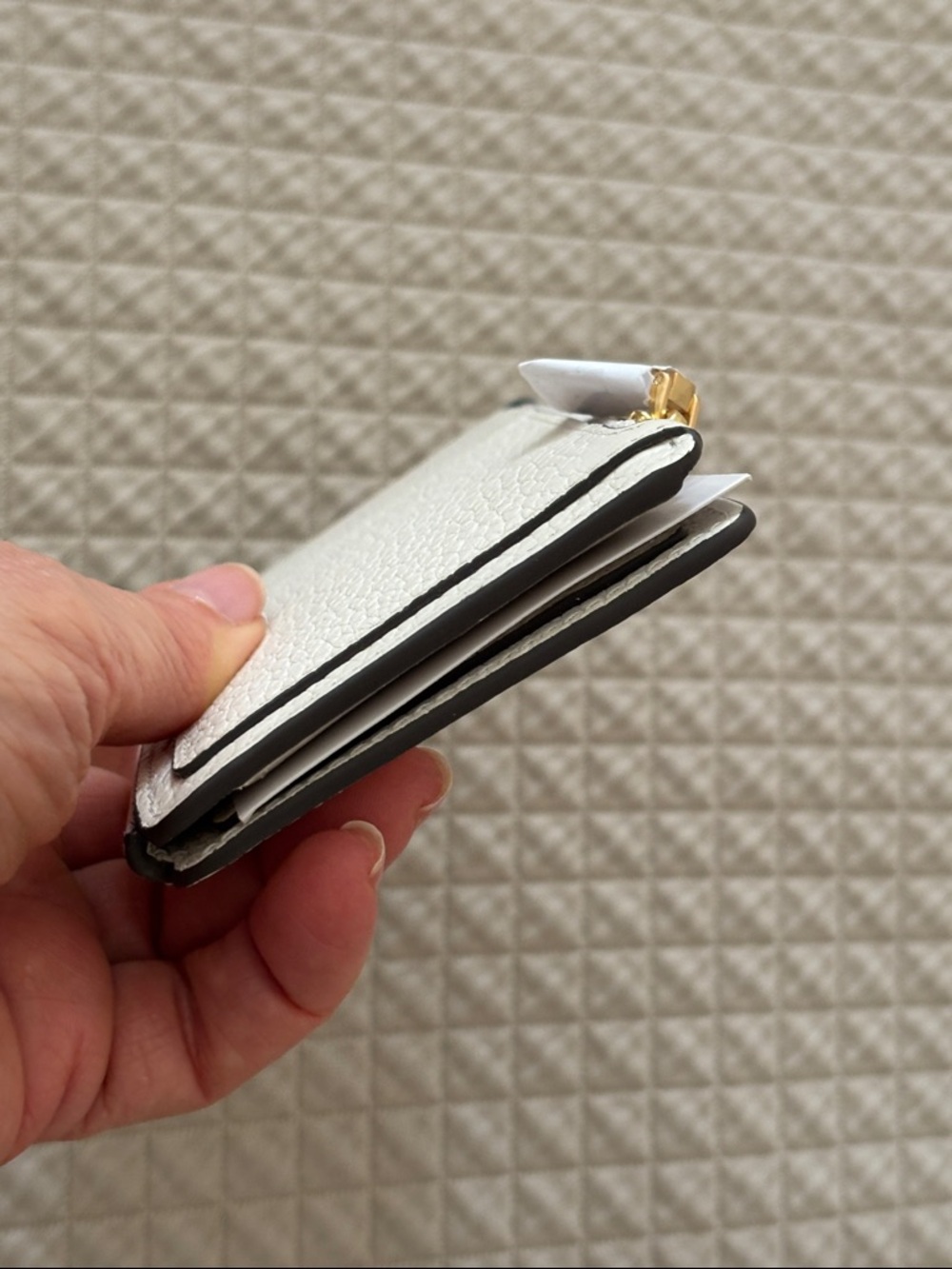 Radley White Embroidered Leather Zip Wallet with Gold Accent - Picture 6 of 6